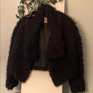 Black faux coat